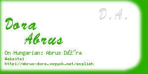 dora abrus business card